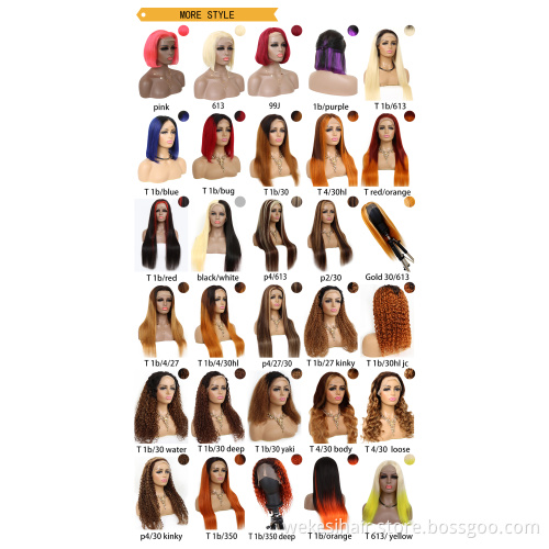New Arrival ombre red burg colored Virgin Brazilian hair lace front wigs straight lace frontal Human Hair Wig for black women